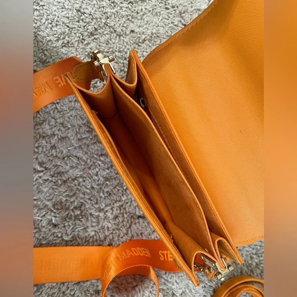 Steve Madden BHama Satchel Bag with Detachable Coin Purse and Webbed Logo Strap